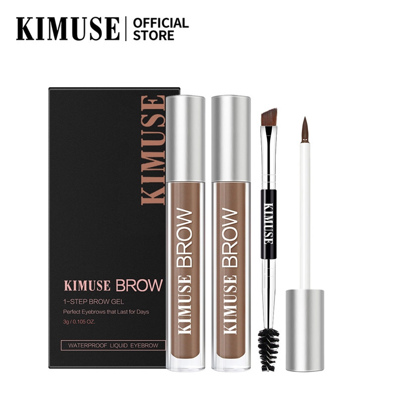 Bộ đôi Gel Kẻ Lông Mày Kimuse Chống Nước Lâu Phai 5 Màu Sắc Tùy Chọn 2PCS