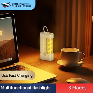 Đèn cắm trại SMILING SHARK SD1036 LED Đa chức năng Đèn trắng ấm Với Strong Móc từ tính USB có thể sạc lại Không thấm nước ngoài trời Gia đình Đọc đêm
