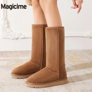 Magicime Giày Bốt Đi Tuyết Lót Lông Cừu Giữ Ấm Mùa Đông Phong Cách Mới 2024 Dễ Phối Đồ Cho Nữ