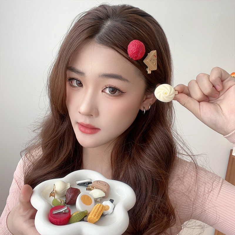 🍒🍒CHERRYKOKO Kẹp Tóc Hình Quả Chuối Dễ Thương Sáng Tạo Vui Nhộn Cho Bé Gái