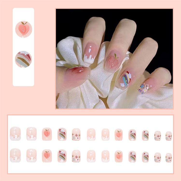 Set 24 Móng Tay Giả Trang Trí Nghệ Thuật