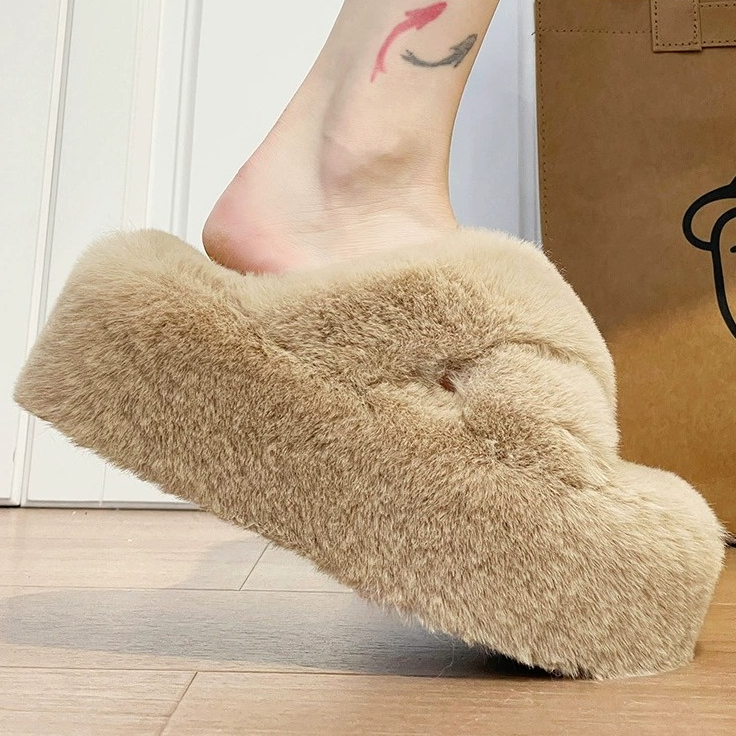 ANGEL  Dép bông Dép Lông đi trong nhà ĐẾ CAO SU Hợp thời Đẹp Độ bền cao Tiện lợi FMR23A0QWK 43Z231026