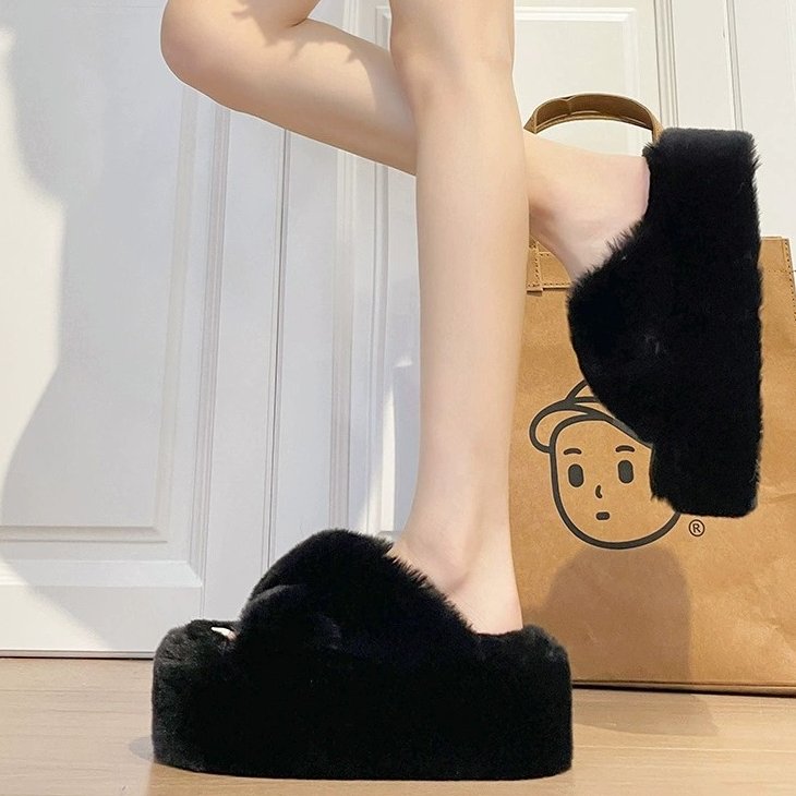 ANGEL  Dép bông Dép Lông đi trong nhà ĐẾ CAO SU Hợp thời Đẹp Độ bền cao Tiện lợi FMR23A0QWK 43Z231026