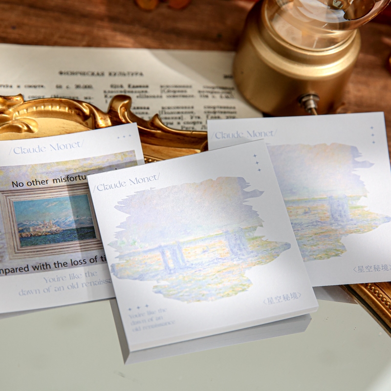 Mr. Paper 60 vé/túi tờ Phong cách văn nghệ manet Bức tranh Chủ đề Bàn tay DIY sáng tạo Nguyên liệu dán Giấy thông báo sinh viên Bản ghi nhớ