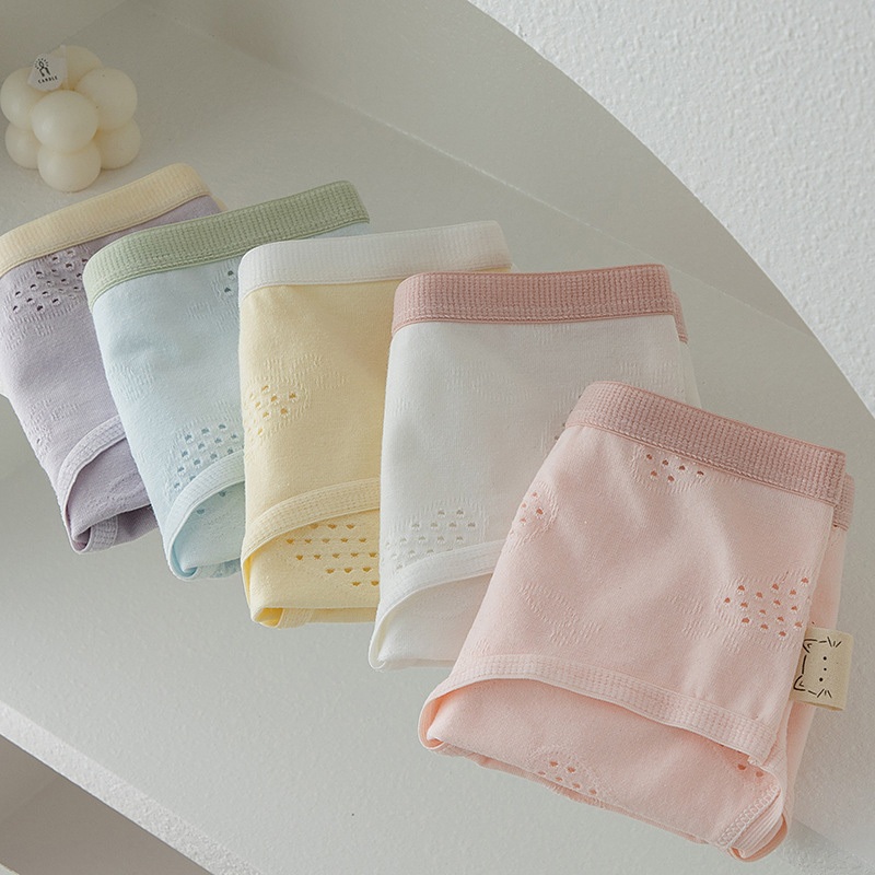 Quần Lót cotton Thoáng Khí Kháng Khuẩn Màu Sắc Tương Phản Cho Nữ