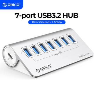 Orico USB Hub Nhôm10Gbps Hub Type C USB 3.0 sang Type C Bộ sạc PD60W cho Mac Pro M1 (M3U7)