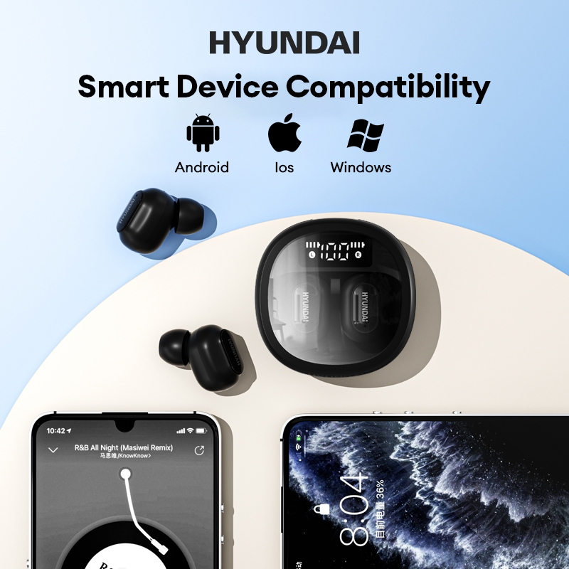 Tai Nghe Bluetooth Không Dây Hyundai HY-T11 Âm Thanh Nổi HD Chuyên Dụng Cho Wireless