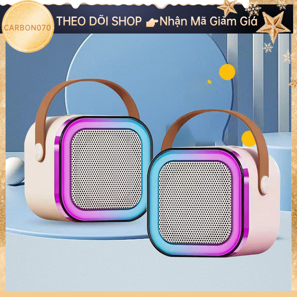 Loa Bluetooth - Loa Karaoke Mini Không Dây Kèm Míc Hát Sạc Pin Tiện Dụng Cho Gia Đình