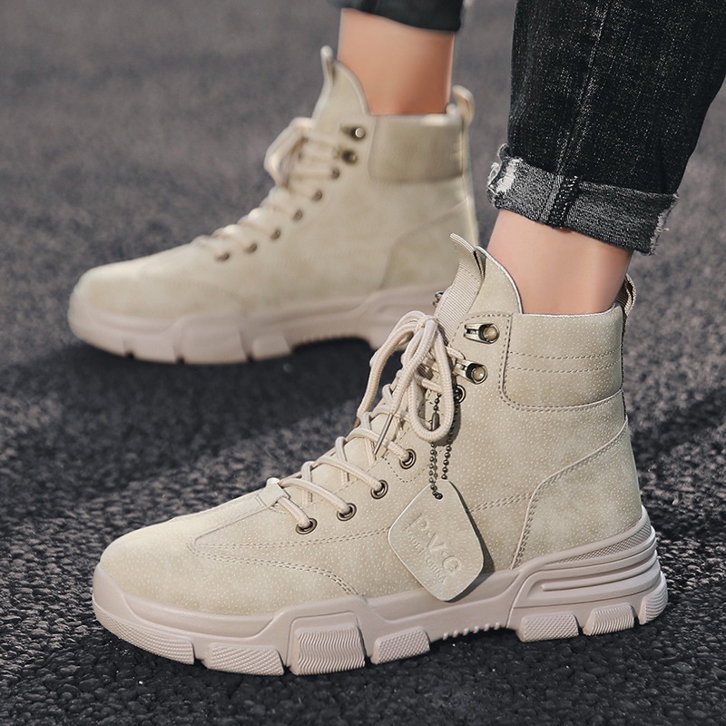 Giày Boot Nam Cổ Cao Thời Trang Anh Quốc 2023 Mới Giày Bốt martens Thiết Kế Đơn Giản Cá Tính