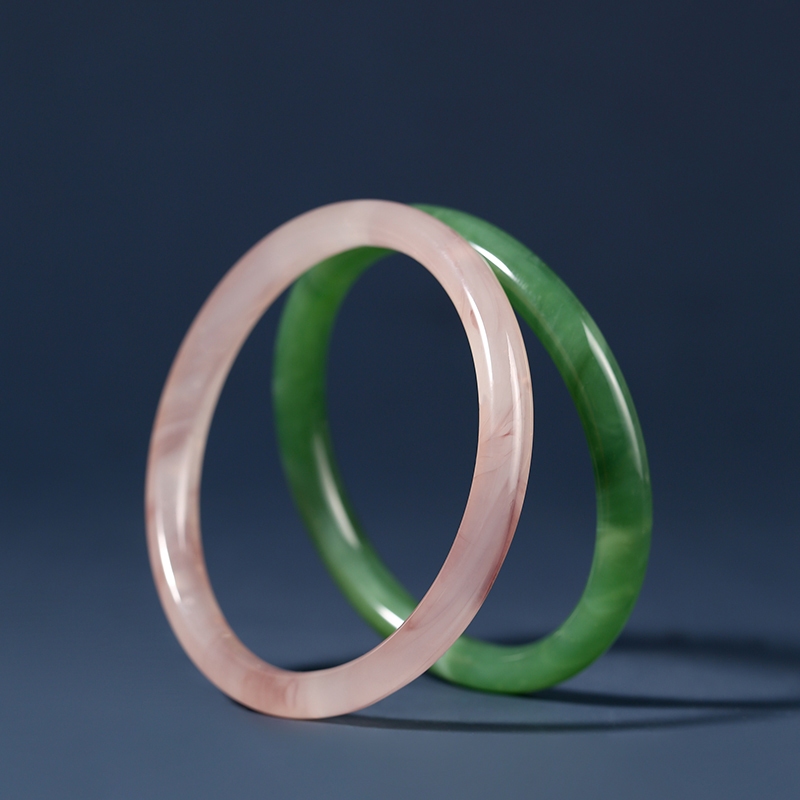 Vòng Tay Ngọc Bích Giả Phong Cách Trung Hoa Sang Trọng 58 / 62mm