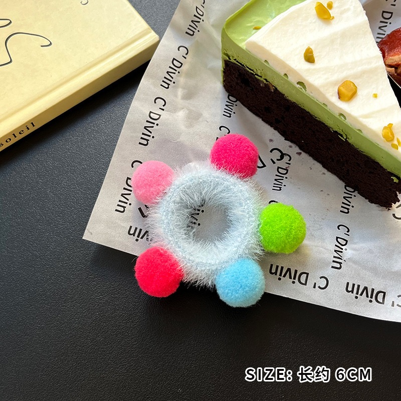 Dây Buộc Tóc Lông Nhung Màu Kẹo Hồng Vàng Dễ Thương Thời Trang Mới Nhất Cho Nữ