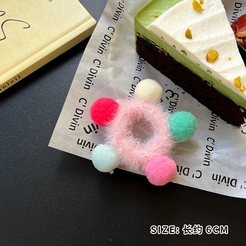 Dây Buộc Tóc Lông Nhung Màu Kẹo Hồng Vàng Dễ Thương Thời Trang Mới Nhất Cho Nữ