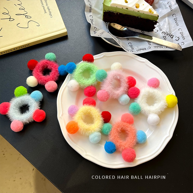 Dây Buộc Tóc Lông Nhung Màu Kẹo Hồng Vàng Dễ Thương Thời Trang Mới Nhất Cho Nữ