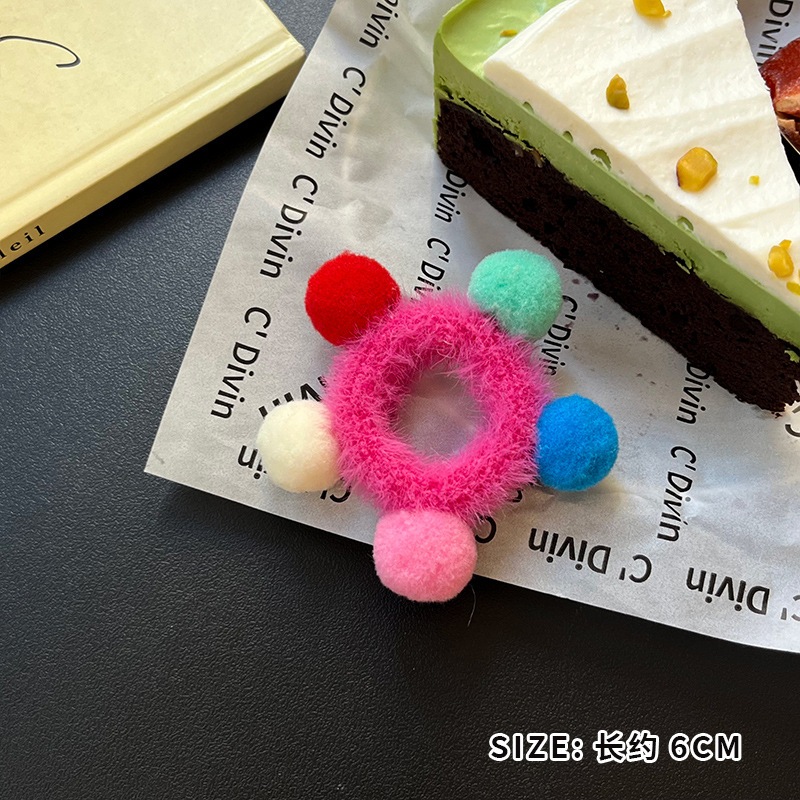 Dây Buộc Tóc Lông Nhung Màu Kẹo Hồng Vàng Dễ Thương Thời Trang Mới Nhất Cho Nữ