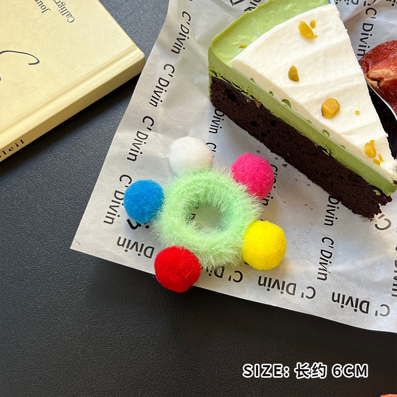 Dây Buộc Tóc Lông Nhung Màu Kẹo Hồng Vàng Dễ Thương Thời Trang Mới Nhất Cho Nữ