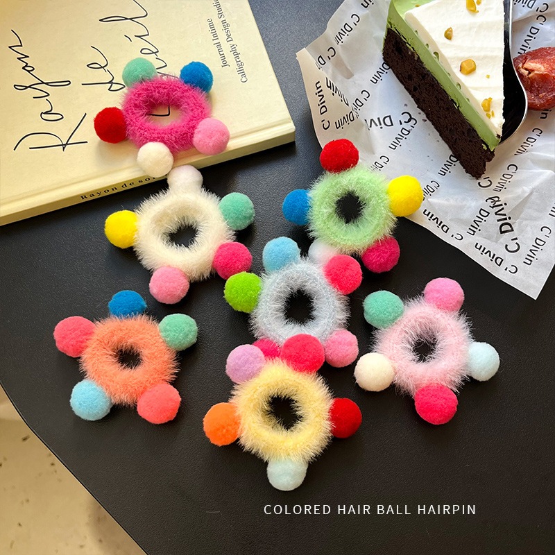 Dây Buộc Tóc Lông Nhung Màu Kẹo Hồng Vàng Dễ Thương Thời Trang Mới Nhất Cho Nữ