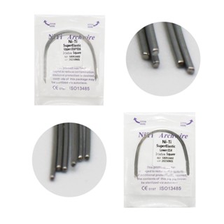1 Gói 10 Cuộn Dây Chỉnh Nha Đàn Hồi Hình Chữ Nhật / Vuông / oval uper Elastic Niti wire Square Orthodontic Arch Wire