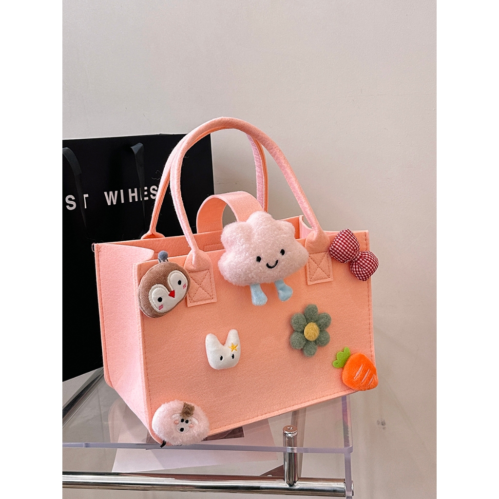 HT XIANSHENG Hoạt Hình Túi Xách Hình Đám Mây Nhiều Màu Sắc Dễ