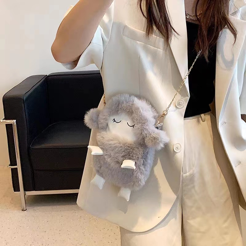 BEIBAOBAO Túi Đeo Chéo Hình Cừu Nhồi Bông Dễ Thương Đựng Điện Thoại Đa Năng Phong Cách Hàn Quốc Cho Nữ
