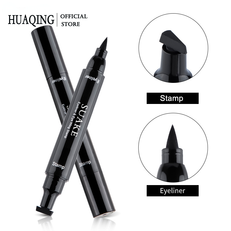 Bút kẻ mắt nước HUAQING hai đầu 2 trong 1 khô nhanh chống nước