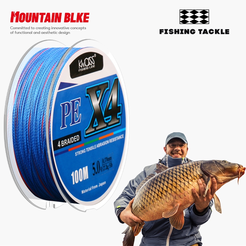 Nhật Bản cước câu cá siêu bền PE X4 100m power tàng hình siêu bền Nhanh chóng xuống nước