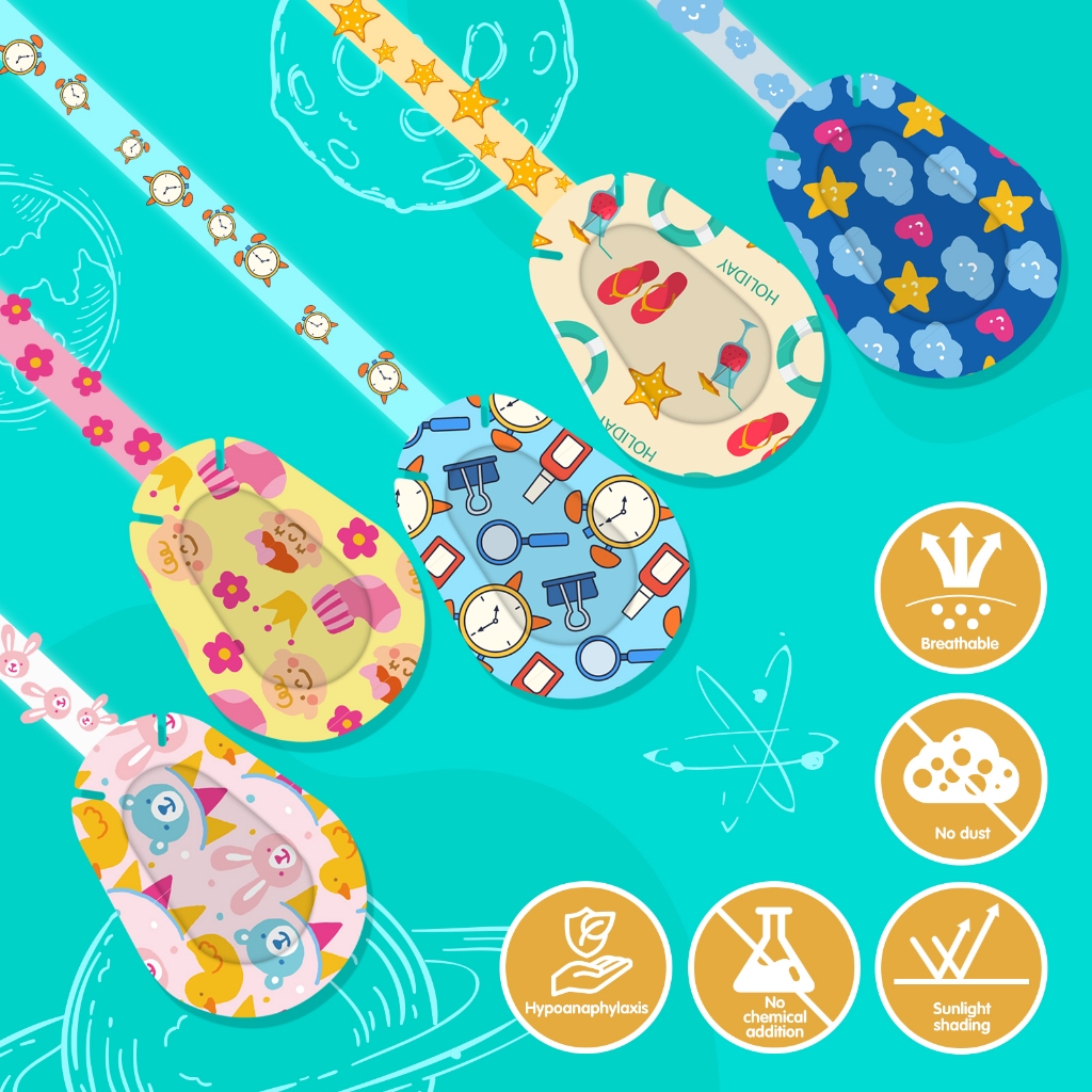 Set 90 Mặt Nạ Mắt 15 Kiểu Hoạt Hình Dùng Một Lần Cho Trẻ Em