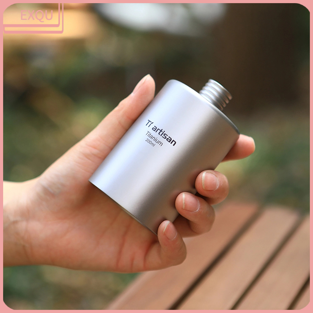 1 Bộ Bình Uống Rượu Bằng titanium 99 * 58mm 0.5mm 11 * 7.3 * 7cm 18mm