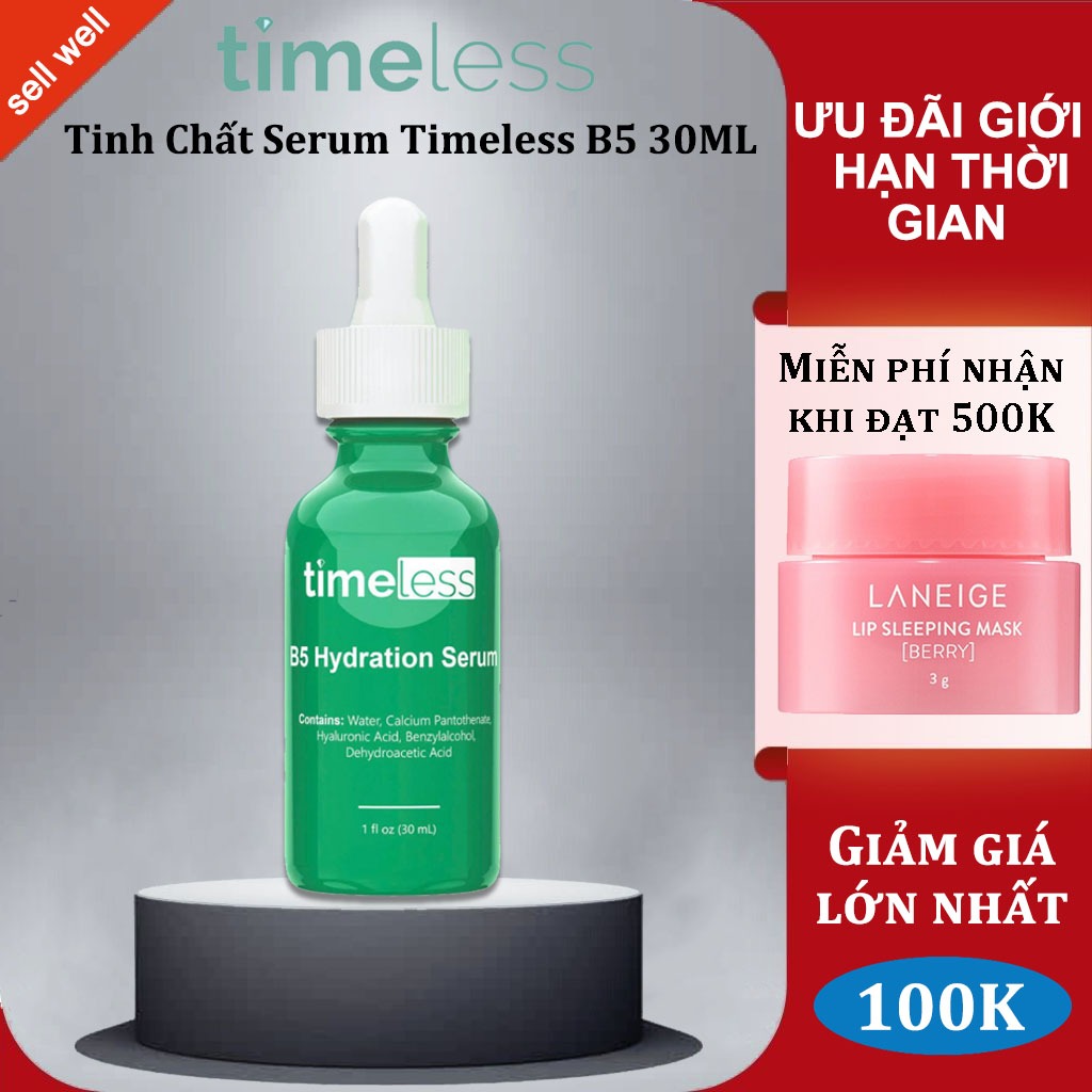 Tinh Chất Timeless Vitamin B5 + Hyaluronic Acid 30ml -Hồi phục da Serum