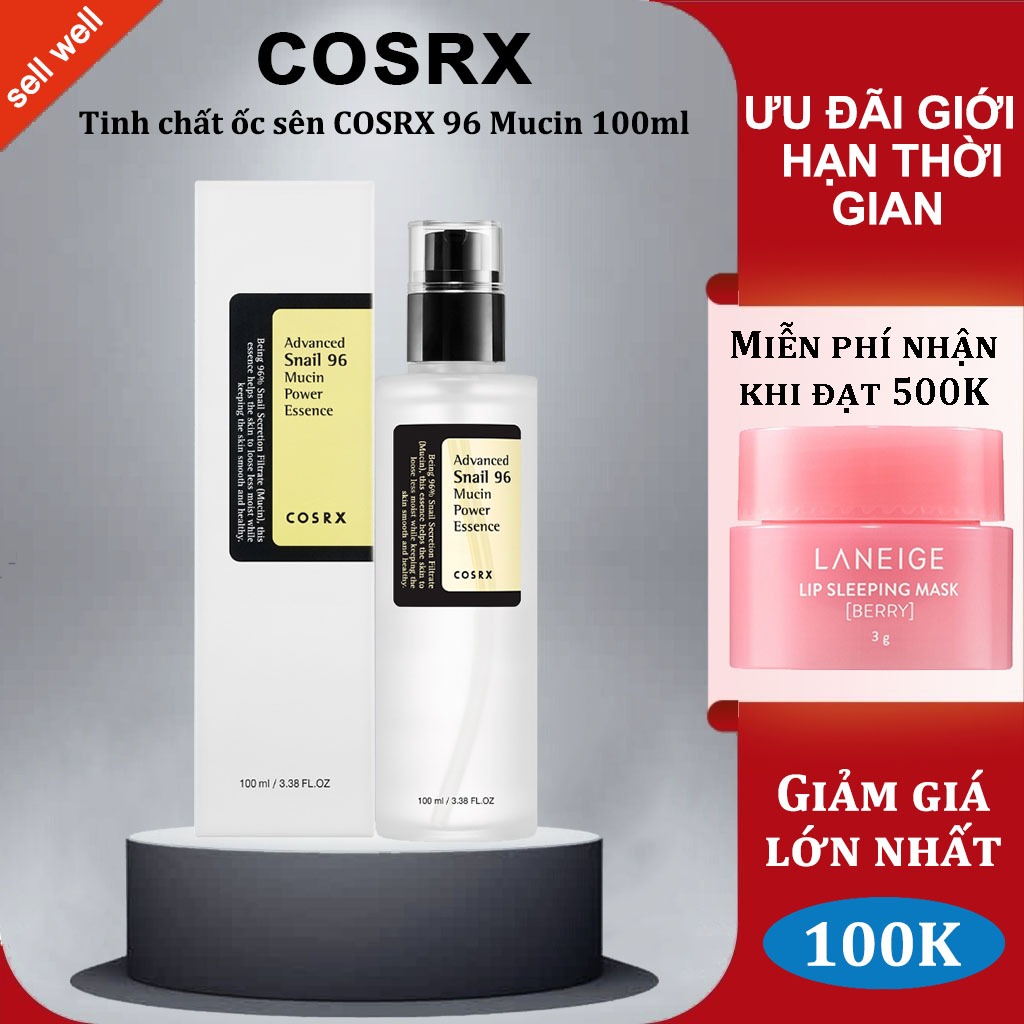 Tinh Chất Ốc Sên Tiên Tiến COSRX Advanced Snail 96 Mucin Power Essence 100ml dưỡng ẩm, hỗ trợ tái tạo làn da