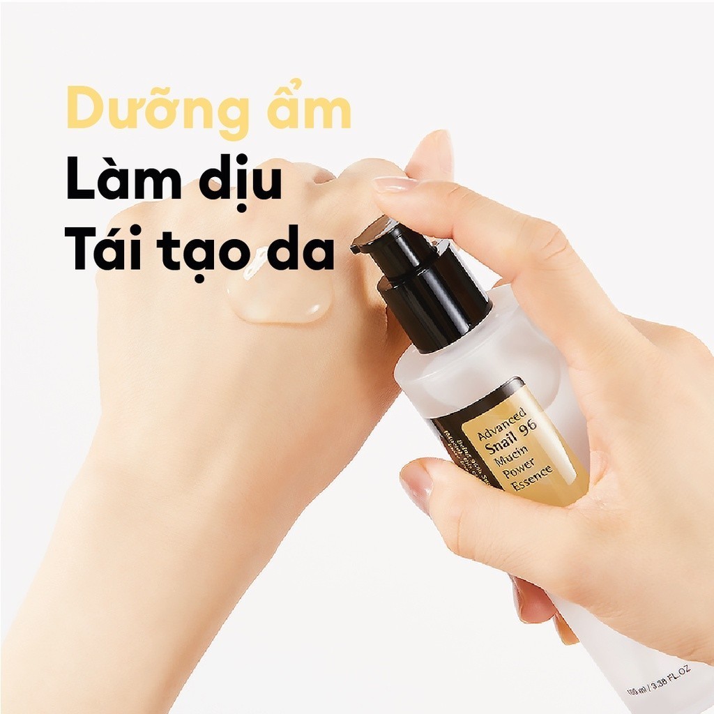 Tinh Chất Ốc Sên Tiên Tiến COSRX Advanced Snail 96 Mucin Power Essence 100ml dưỡng ẩm, hỗ trợ tái tạo làn da