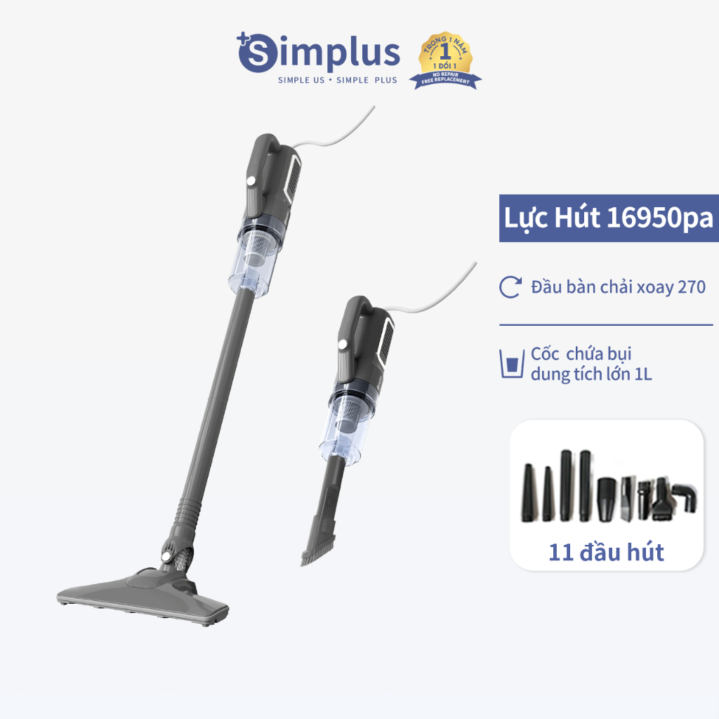 Máy hút bụi Simplus XCQH001/008 Lực hút mạnh 16590PA Holdhand Vacuum Cleaners