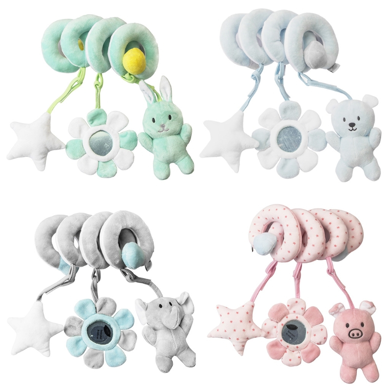 Thú Nhồi Bông Mềm Mại Treo Xe Đẩy Em Bé Sơ Sinh