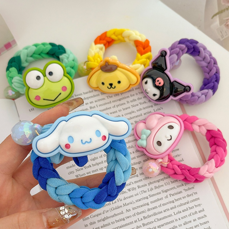 Miu🔮SANRIO Dây Buộc Tóc Hình Gấu / Dâu Tây Hoạt Hình Phong Cách Hàn Quốc Dễ Thương Cho Bé Gái 2023