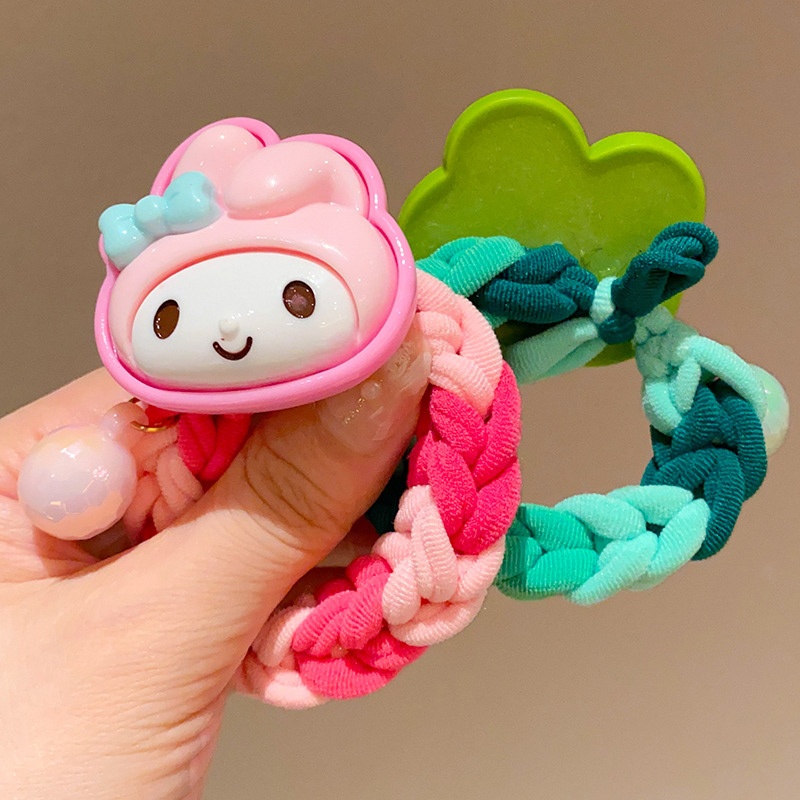 Miu🔮SANRIO Dây Buộc Tóc Hình Gấu / Dâu Tây Hoạt Hình Phong Cách Hàn Quốc Dễ Thương Cho Bé Gái 2023