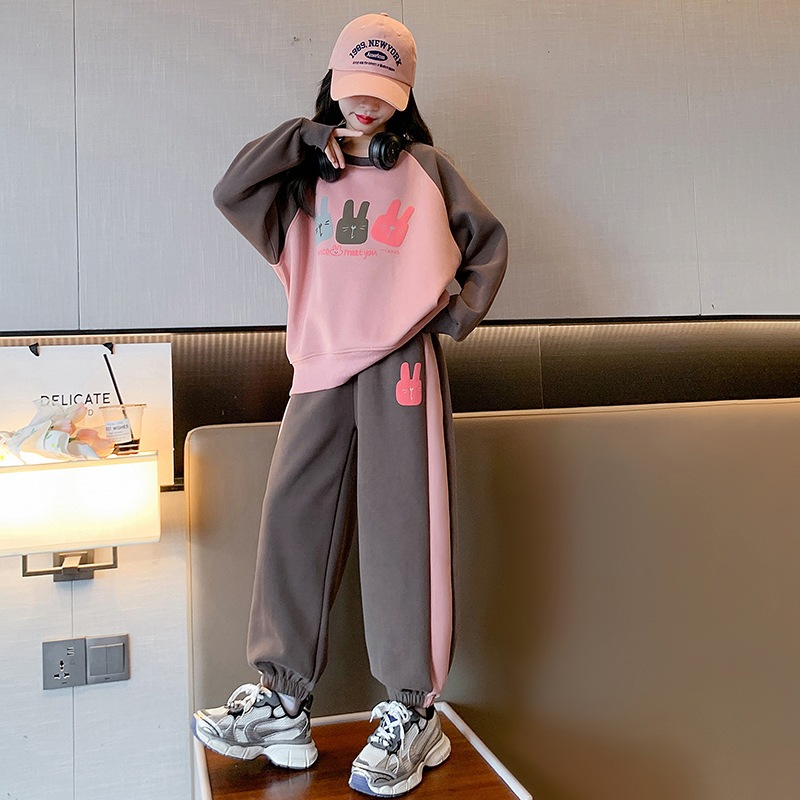 Mới Set Áo sweater + Quần Dài Thời Trang Cho Bé Gái 5-16 Tuổi