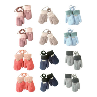 Găng tay đan len dệt kim 1-7y cho bé