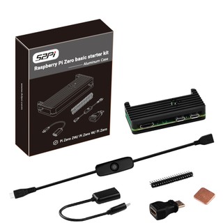 Vỏ nhôm 52pi raspberry pi zero 2w / zero w / hai đầu gpio 2w