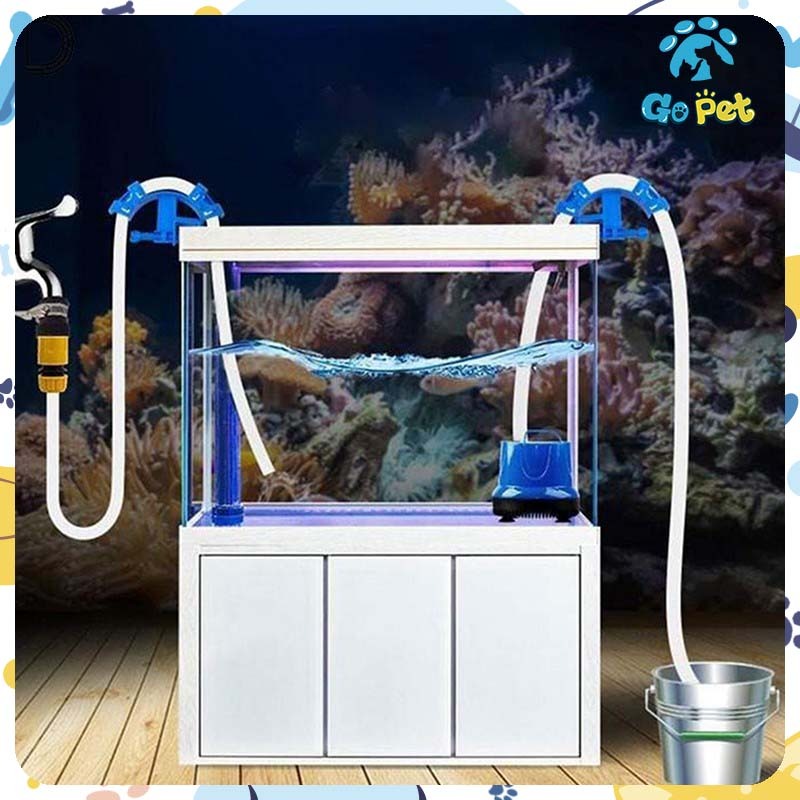 6W/12W/25W/40W/60W/100W Máy Bơm Hút Đáy Máy Bơm Nước Hút Bên Chìm Hút Cặn Đáy Bể Cá