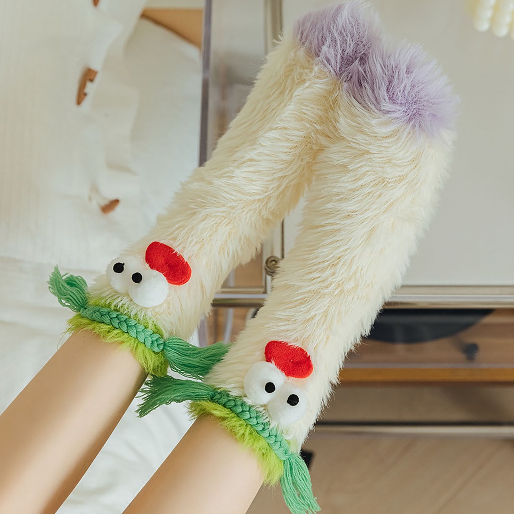 Dép Bông Đi Trong Nhà Giữ Ấm Chân Họa Tiết Hoạt Hình 24 Tiếng