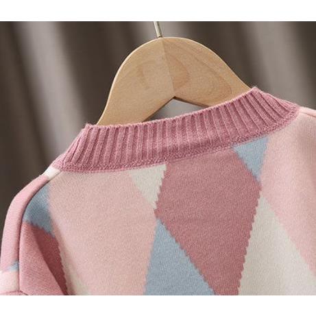 Doula ~ Áo Khoác cardigan Dệt Kim Tay Dài Phong Cách Hàn Quốc Thời Trang Mùa Thu Dành Cho Bé Gái