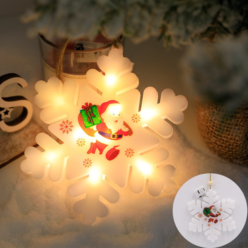 Dây Đèn led Hình Bông Tuyết Trang Trí Cây Thông Giáng Sinh