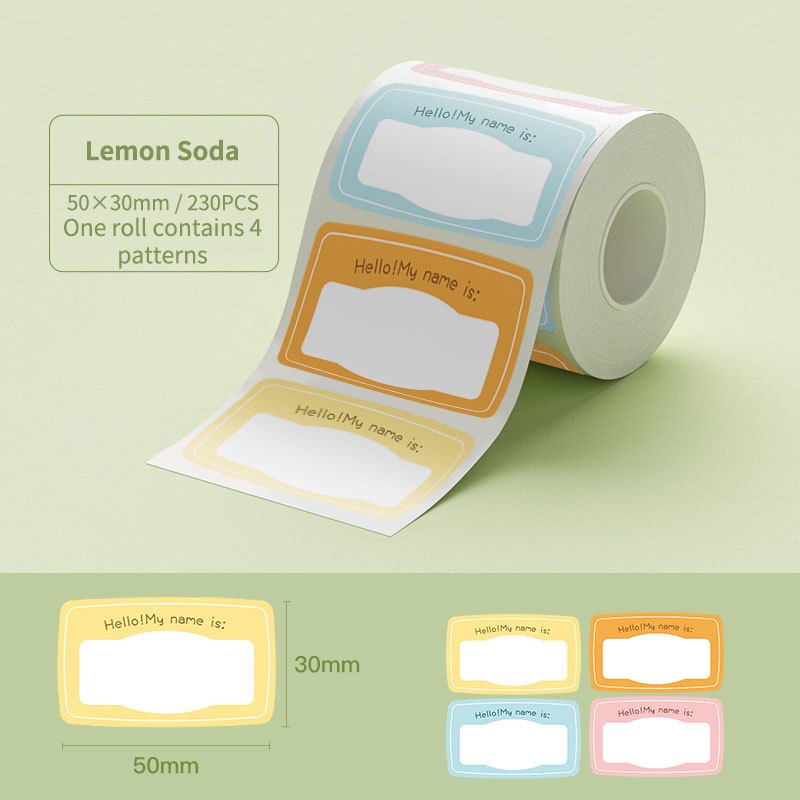 Giấy nhãn màu NIIMBOT B1/B21/B203/B3S chống thấm nước DIY in thông tin cho hộ gia đình