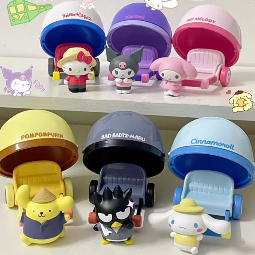 Sanrio Mô Hình Búp Bê rickshaw Dễ Thương Dùng Làm Quà Tặng