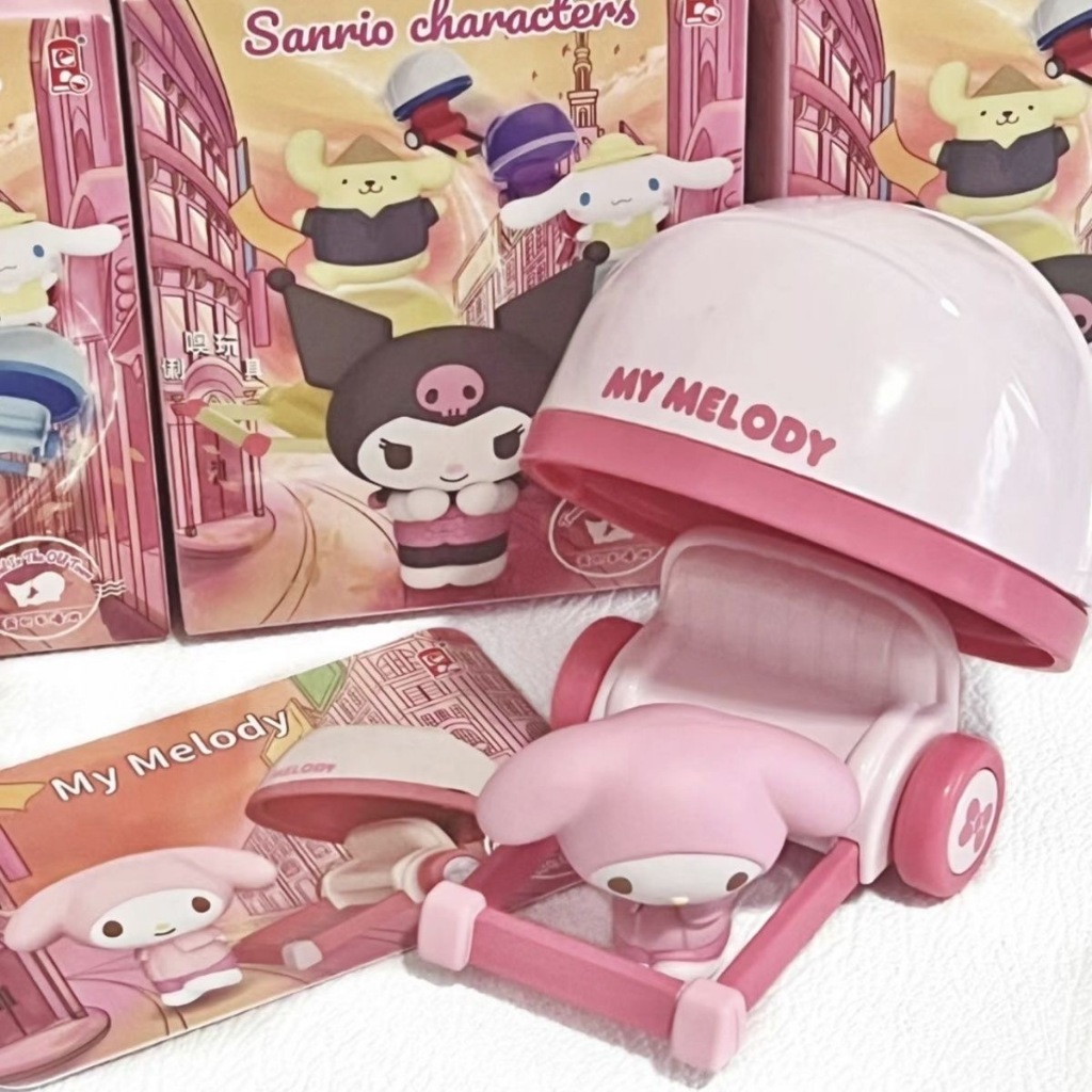 Sanrio Mô Hình Búp Bê rickshaw Dễ Thương Dùng Làm Quà Tặng