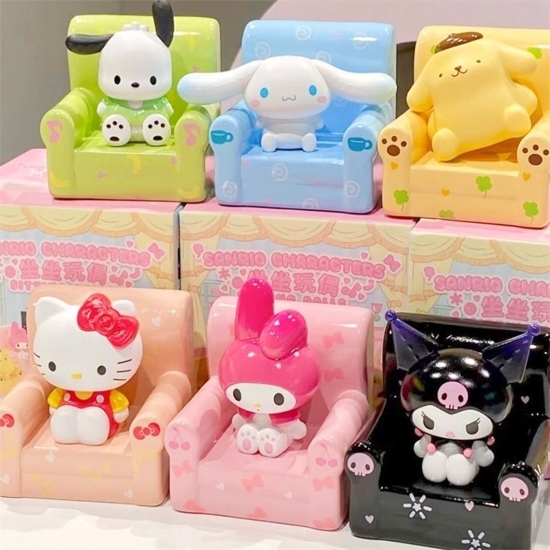 Sanrio Búp Bê Mô Hình Nhân Vật Hoạt Hình Ngồi Trong Hộp Mù Dễ Thương Dùng Làm Quà Tặng Bạn Bè