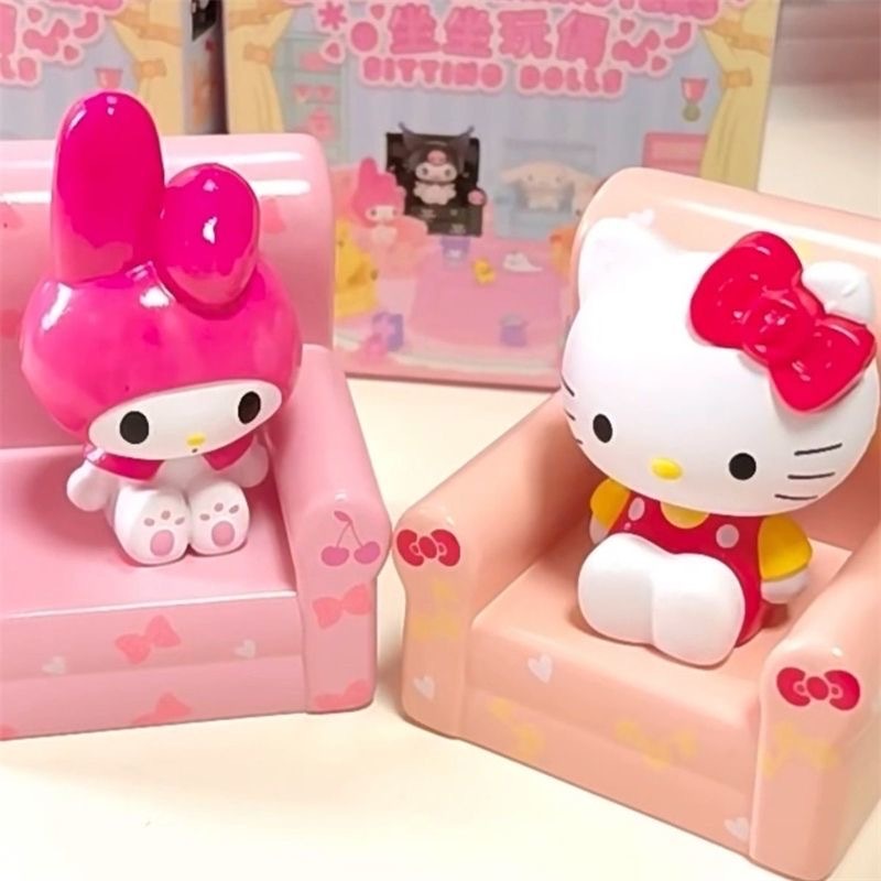Sanrio Búp Bê Mô Hình Nhân Vật Hoạt Hình Ngồi Trong Hộp Mù Dễ Thương Dùng Làm Quà Tặng Bạn Bè