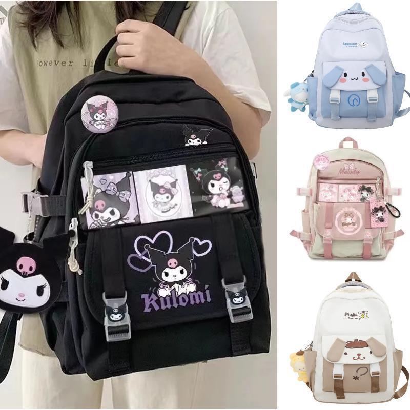 Sanrio Ba Lô Đi Học Sức Chứa Lớn Họa Tiết Hoạt Hình kuromi Dễ Thương