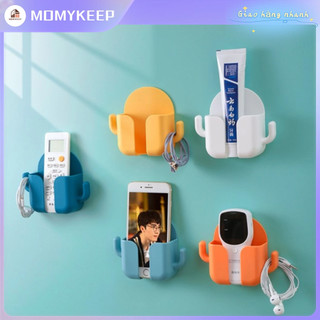 Hộp đựng đồ treo tường giá để đồ điều khiển từ xa không cần đục lỗ giá để đồ sạc điện thoại di động