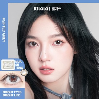 Kính áp tròng Kilala màu xám Gifted Grey lens cận 1 tháng DIA 14.0mm có độ (0-8) 1 cặp