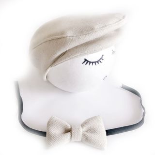 Mũ len cho bé sơ sinh có chóp nhọn dễ thương nơ cài đầu cho bé trai mới sinh Đạo cụ chụp ảnh Trang phục Mũ cotton Mũ Gatsby Mũ nồi